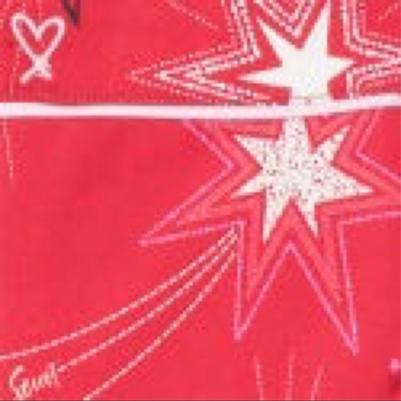 πHPπ SATIN PJ Victoriaβs Secret Red Star Bright - Picture 2 of 2